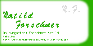 matild forschner business card